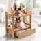 Sorbus 12.5" Bamboo Shelf with Drawer for Multi-Purpose Storage